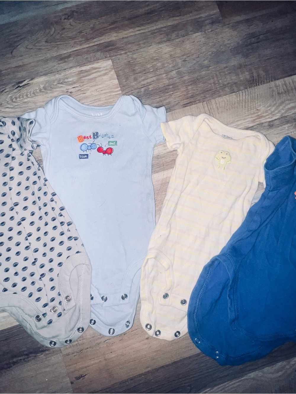 Newborn Short-Sleeve Light Blue One-Piece Bodysuit